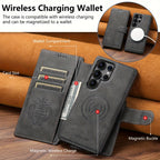 SnapVault Wallet Magnetic Detachable Leather Case