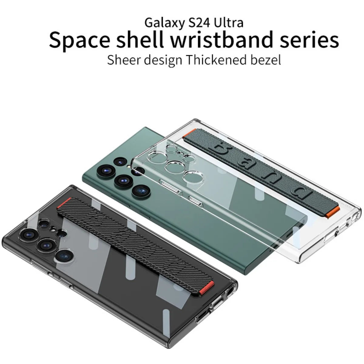 Shockproof Transparent S24 Ultra Case with Wristband - Odin case