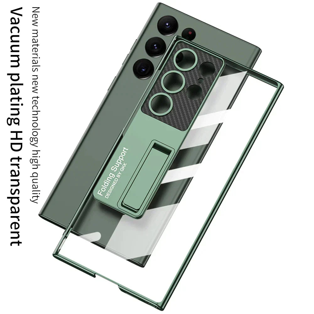 Ultra Thin Transparent S24 Case with Bracket - Odin case
