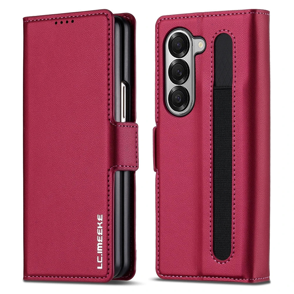 Leather Wallet Kickstand Case for Galaxy Z Fold Series