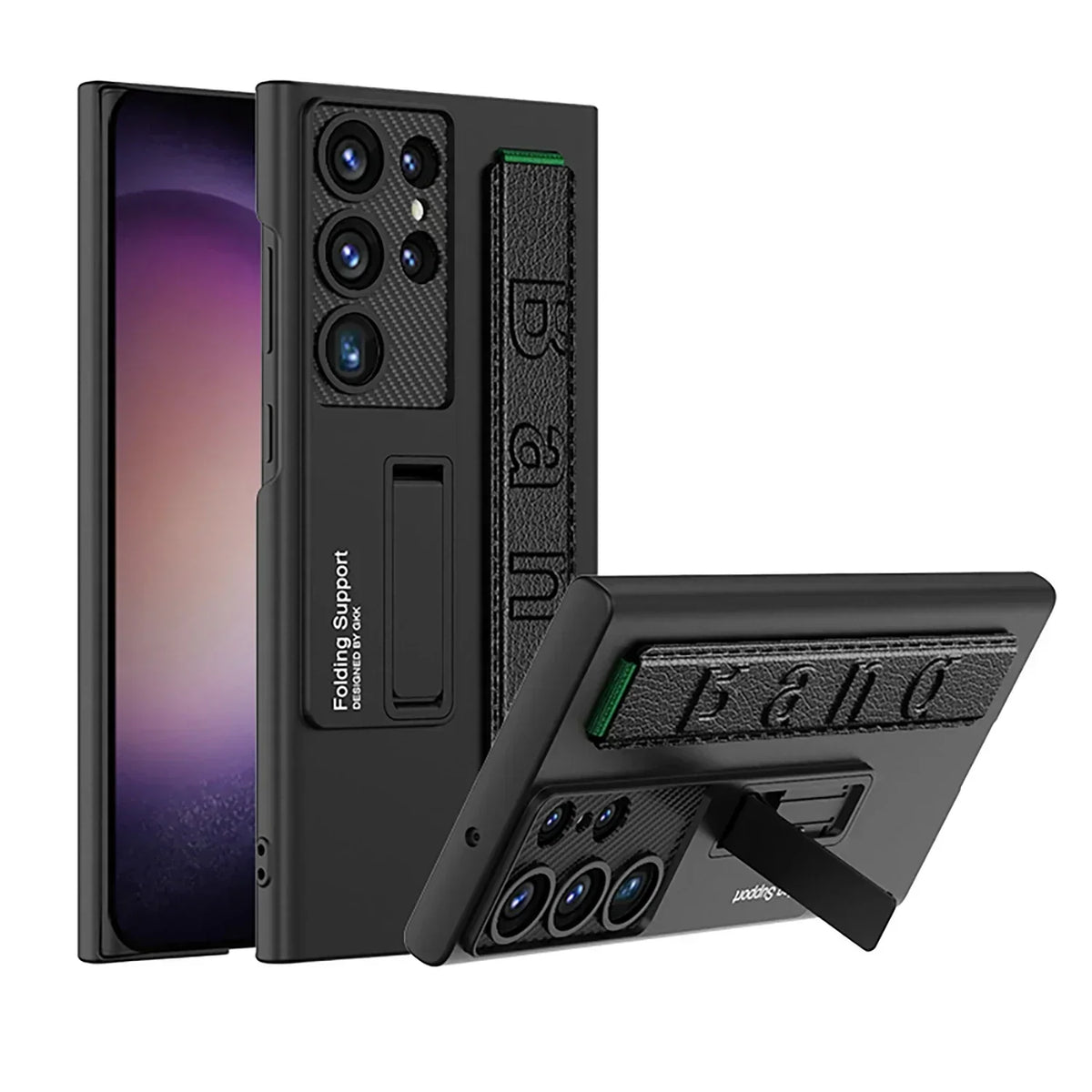 Shockproof S24 Ultra Case with Bracket & Wrist Strap - Odin case