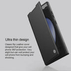 Leather S24 Ultra Case with Card Slot & Camera Protection - Odin case