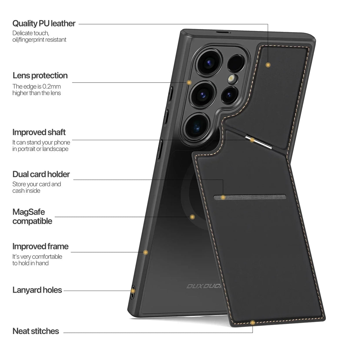 MagFold Pro Leather Case For Galaxy S25 & S24 Series