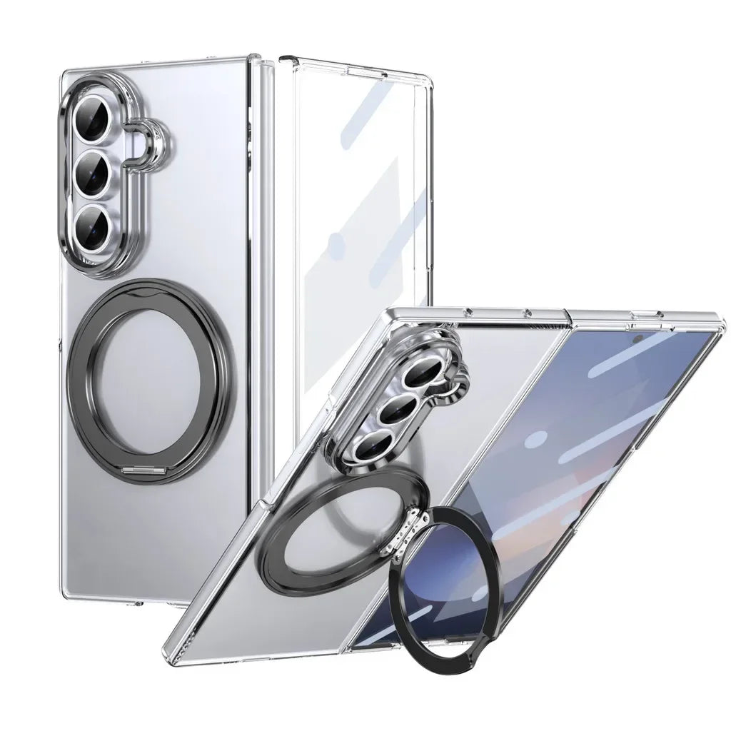 FlexShield Ring – Clear MagSafe Kickstand Case for Galaxy Z Fold Series