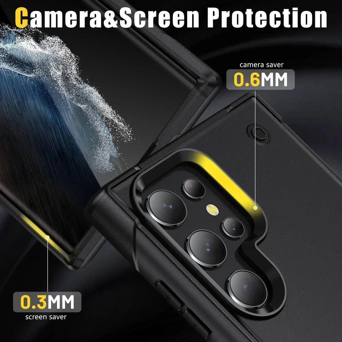 Protective Case for Samsung Galaxy S24 with Kickstand