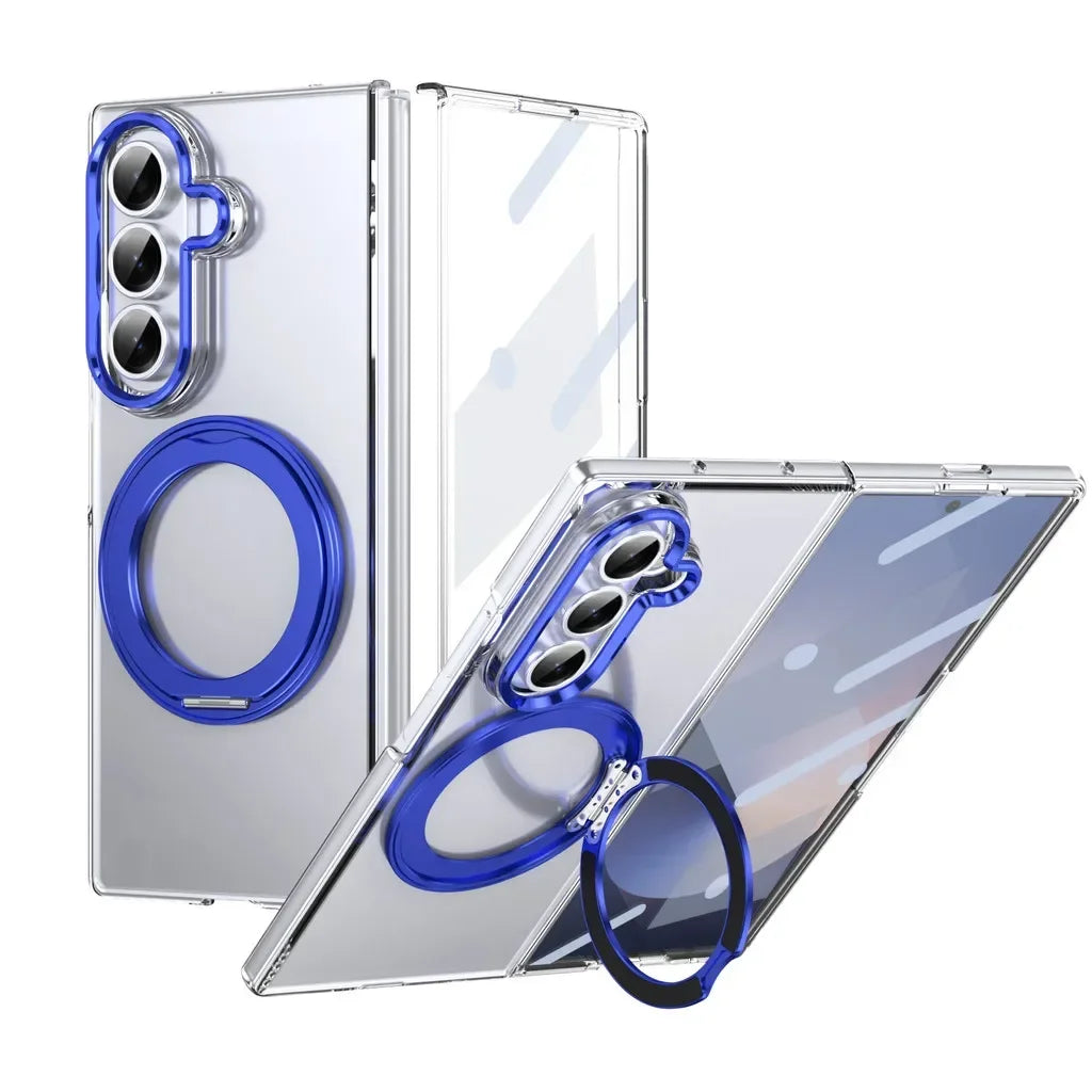 FlexShield Ring – Clear MagSafe Kickstand Case for Galaxy Z Fold Series
