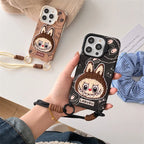 Labubu CozyFall™ Leather Case – iPhone 13–16 Series