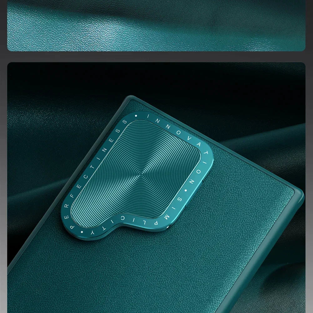 Anti-Drop Leather S24 Ultra Case With Stand - Odin case