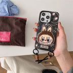 Labubu CozyFall™ Leather Case – iPhone 13–16 Series