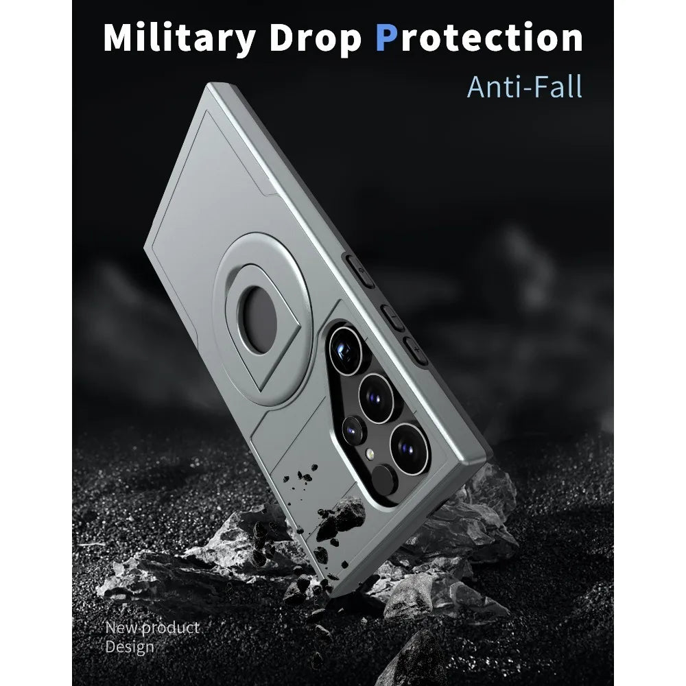 Shockproof Magnetic S24 Ultra Case with Kickstand - Odin case