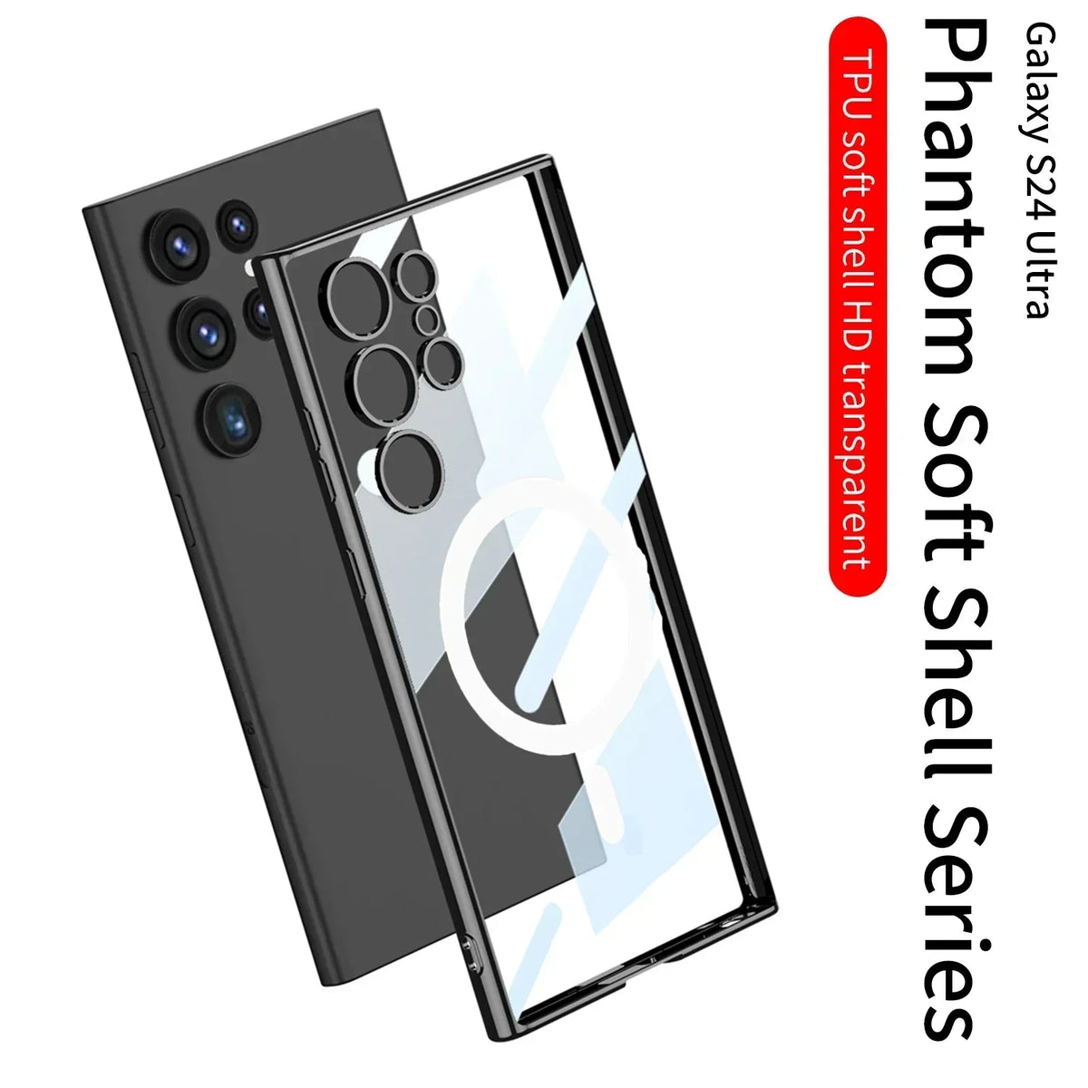 Samsung Galaxy S24 Transparent Magnetic Wireless Charging Case - Odin case