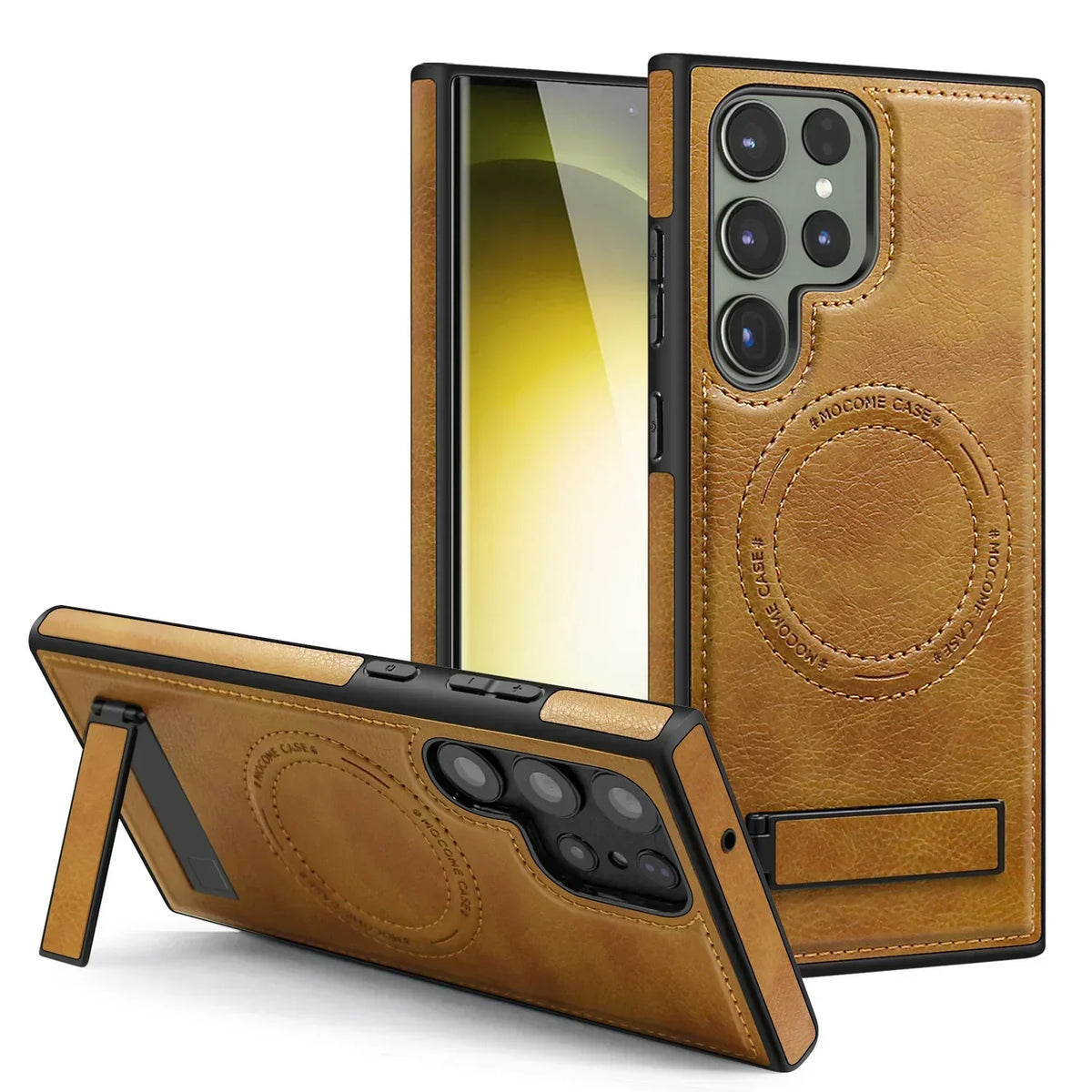 Samsung Galaxy S24 Case Leather Magnetic with Kickstand - Odin case