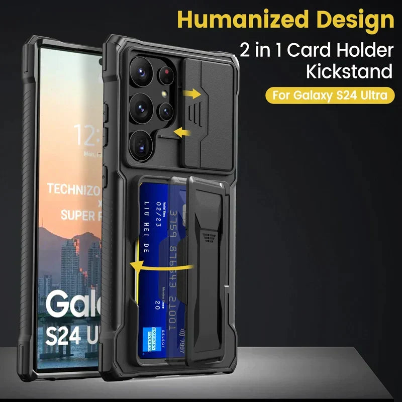 Shockproof S24 Ultra Case with Card Holder - Odin case