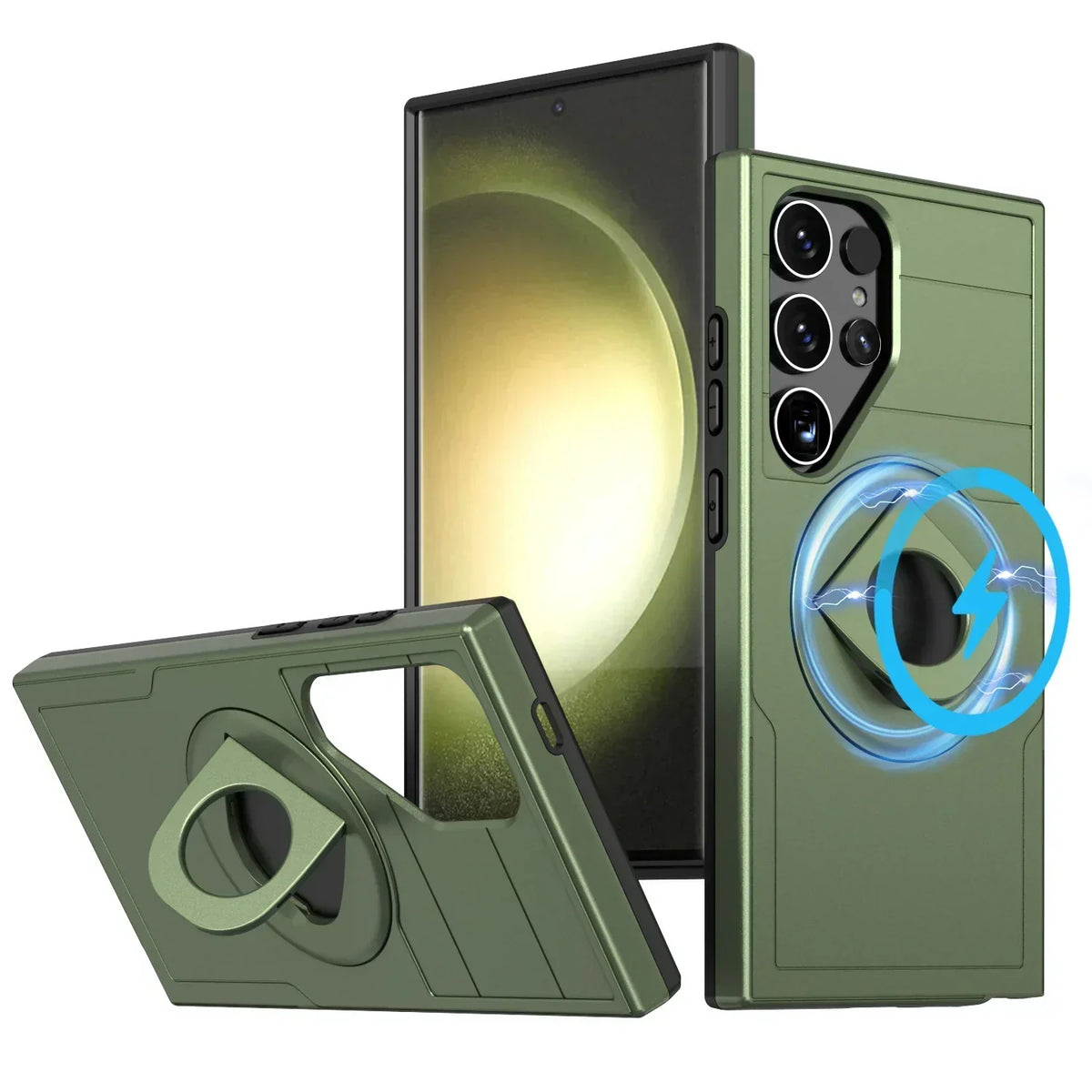 Shockproof Magnetic S24 Ultra Case with Kickstand - Odin case