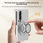 Luxury Magnetic Ring Stand Case with Hand Strap & Kickstand for Samsung Galaxy Z Fold
