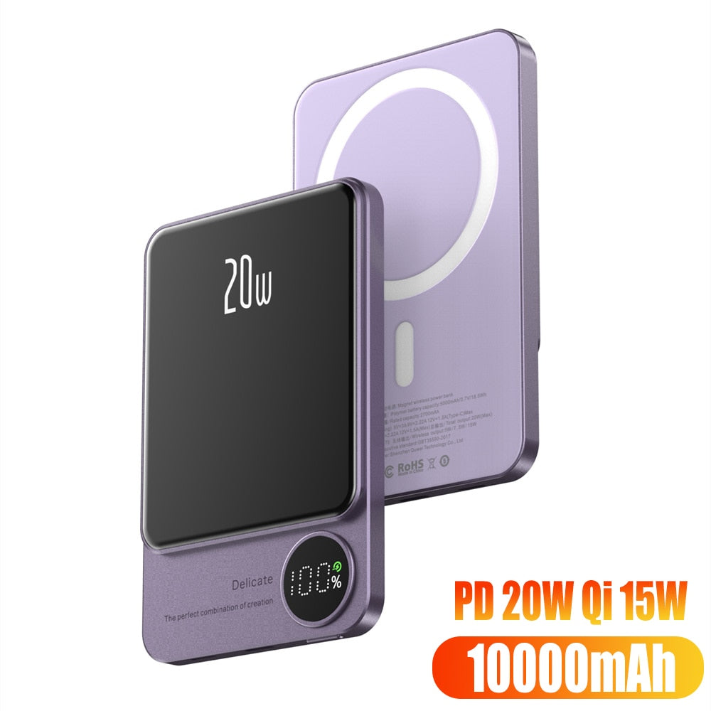 Mini Slim Magsafe Powerbank Magnetic Wireless - casestadium