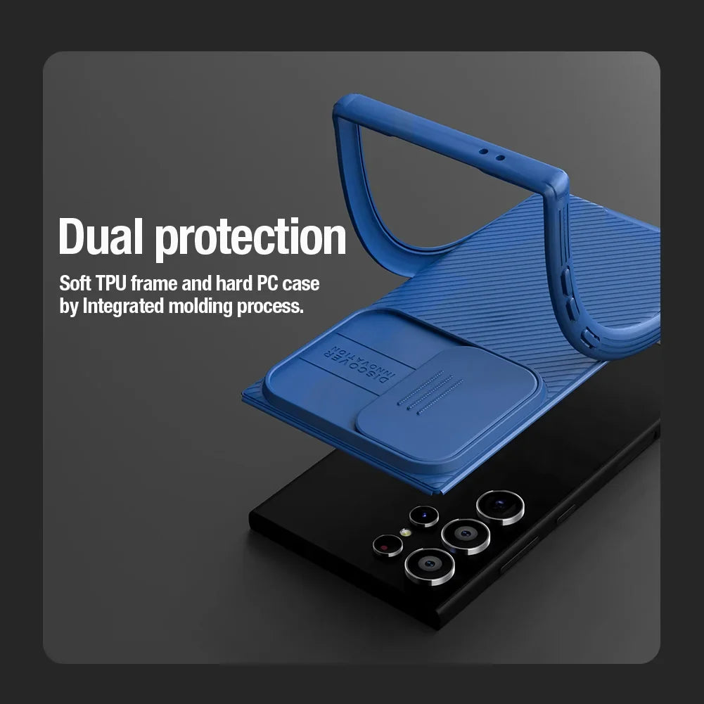 Shockproof S24 Ultra Case with Sliding Camera Protection - Odin case