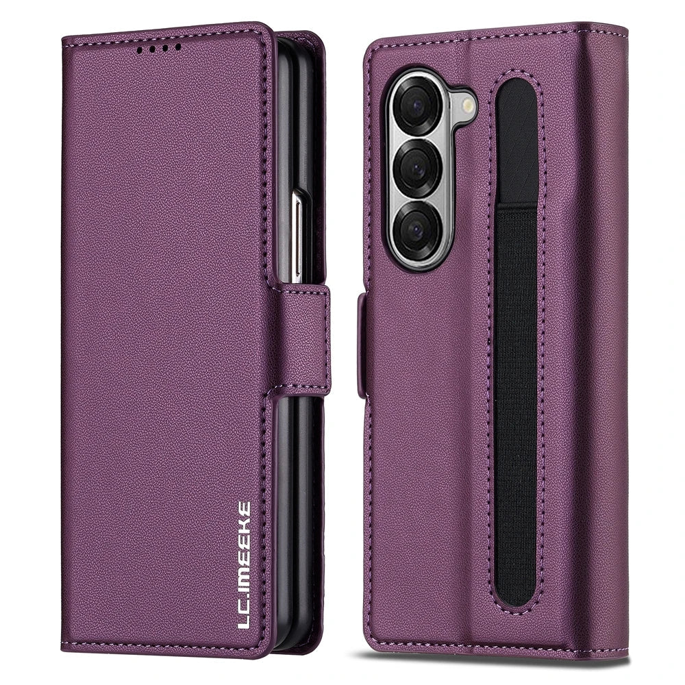 Leather Wallet Kickstand Case for Galaxy Z Fold Series