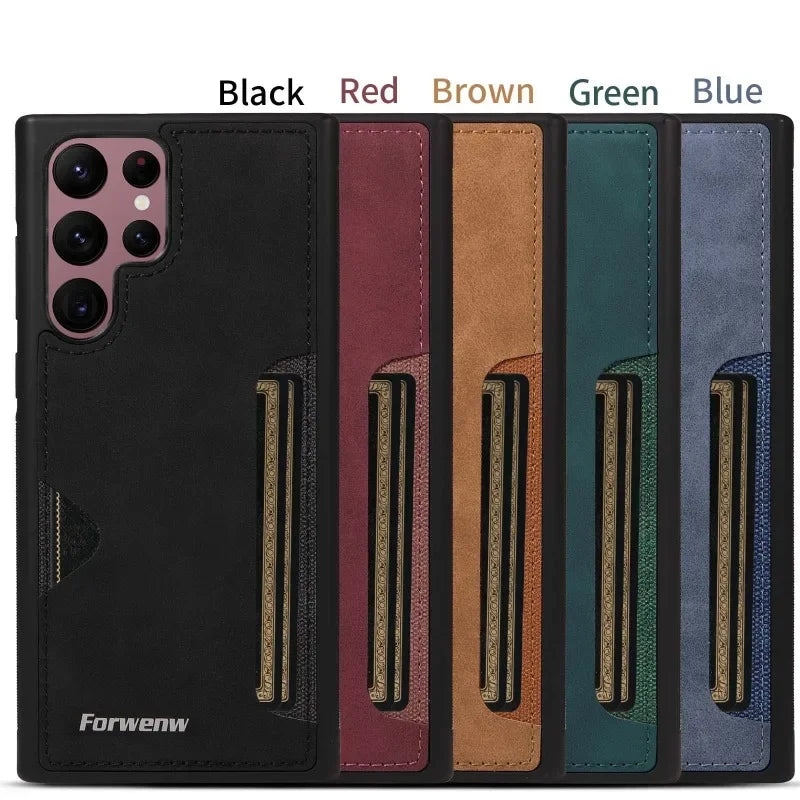 RetroVault™ Card Slot Leather Case