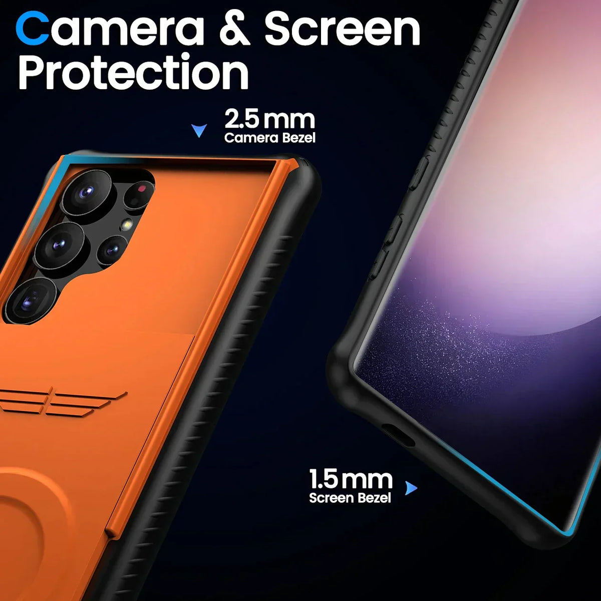 Shockproof Wireless Charging S24 Ultra Case with Camera Protection - Odin case