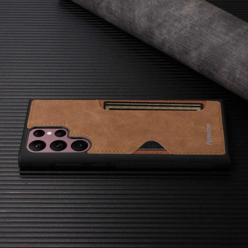 RetroVault™ Card Slot Leather Case