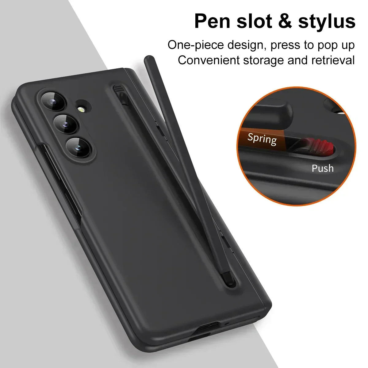 All-in-One Hard Case with S Pen Slot for Galaxy Z Fold Series