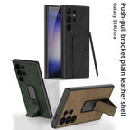 Shockproof Leather S24 Ultra Case with Folding Bracket - Odin case