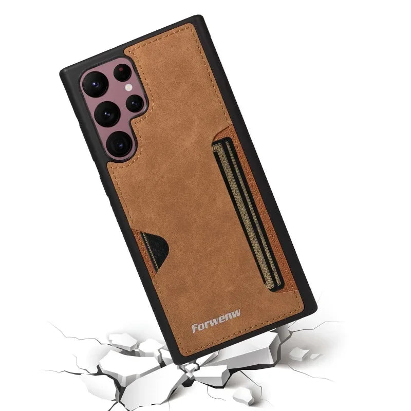 RetroVault™ Card Slot Leather Case