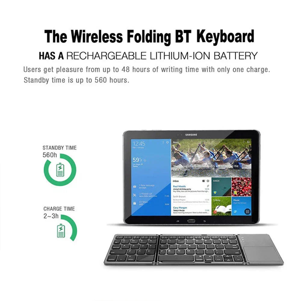 Portable Folding Wireless Keyboard For Z Fold Series - Odin case