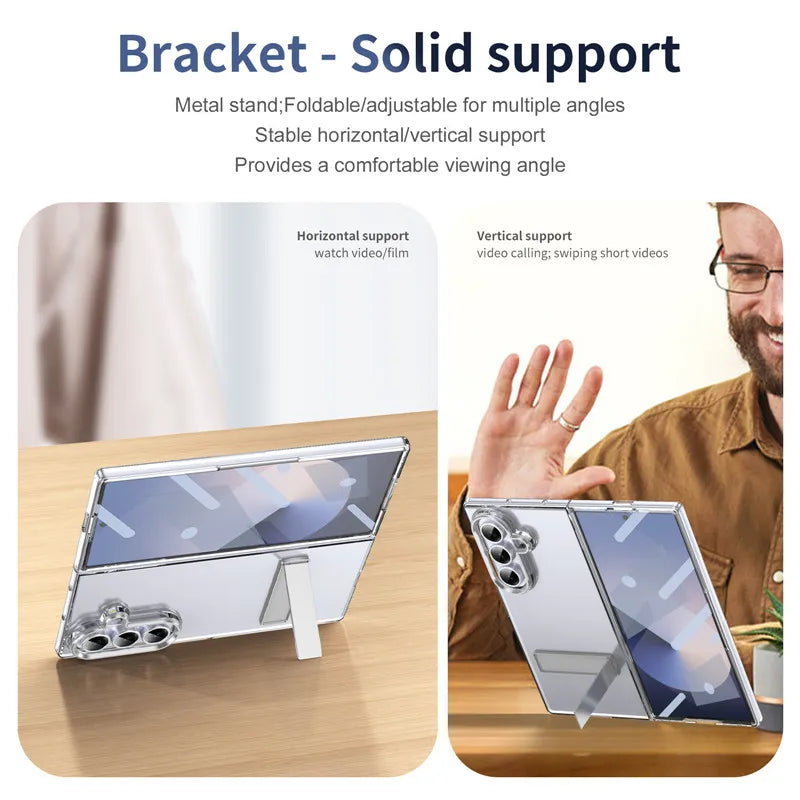 Transparent Kickstand Case for Galaxy Z Fold 7