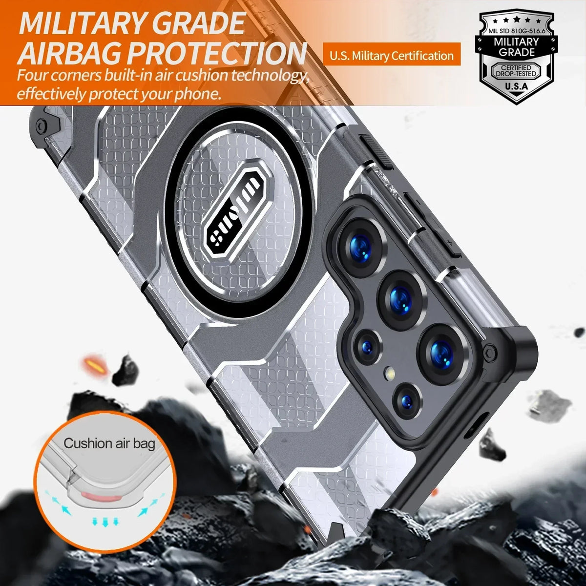 S24 Ultra Shockproof Magnetic Case - Odin case