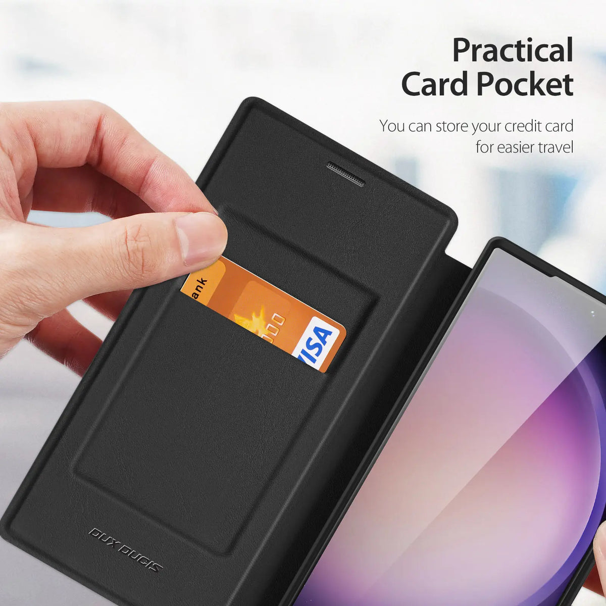 Slim Magnetic S24 Ultra Case with Kickstand & Card Slot - Odin case